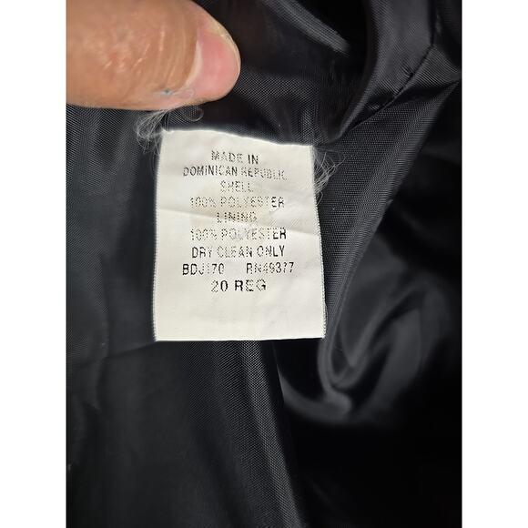 Falcone Longline Boy's Blazer 90s Suit Jacket 20R Pinstripe Gray - Picture 9 of 10